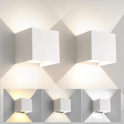 Dimbare Wandlampen Set van 2 - 12W Wandkandelaars met LED Verlichting voor Kamerdecoratie
