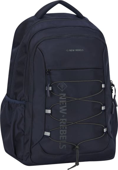 New Rebels Vince Leander Navy Blauw 27L Rugtas Waterafstotend Laptop 14