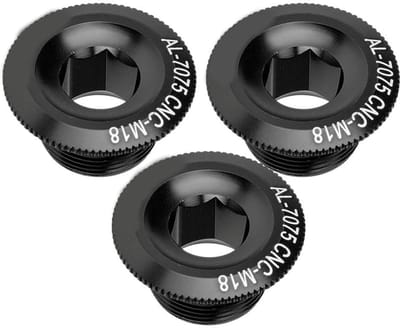 Dailygoods- Fietscrankset Aluminium - Lichtgewicht Crankstel - 18 mm Schroeven - Duurzame Crankarmset - Voor Mountainbike - Inclusief Zwarte Crankhoes - Crankarm