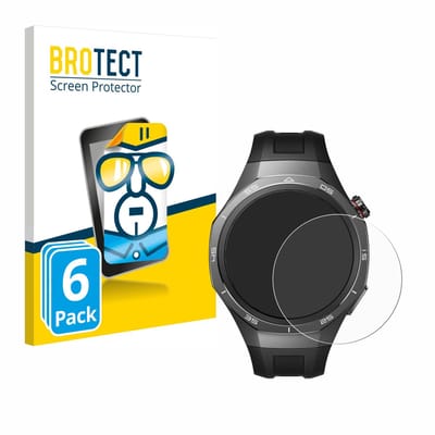 BROTECT - Screenprotector voor Huawei Watch GT 5 Pro (46 mm) - Folie Beschermfolie transparant 6 Stuks
