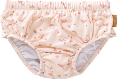 Fresk Luierbroek/ Zwembroek 62 - Ruimte voor Zwemluier - Sneldrogende Zwemkleding - UV-bescherming UPF 50 - Zwemshort Meisjes - Creme - Butterflies