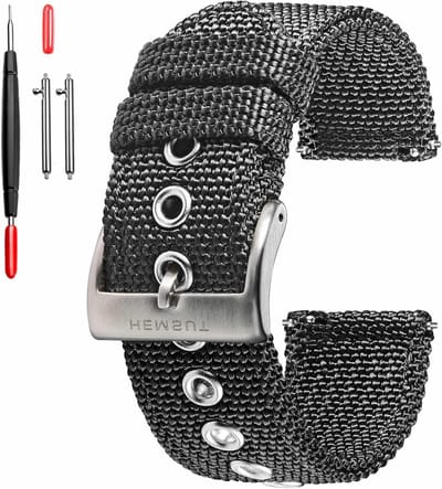 Woven Nylon Horlogeband voor Heren en Dames - 18 mm, 20 mm, 22 mm, 24 mm - Snelle Bevestiging, Duurzaam en Comfortabel