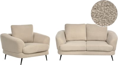 KJAER - Bankenset - Lichtbeige - Bouclé
