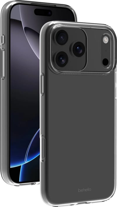 Behello iPhone 17 Pro Max Thin gel case transparant