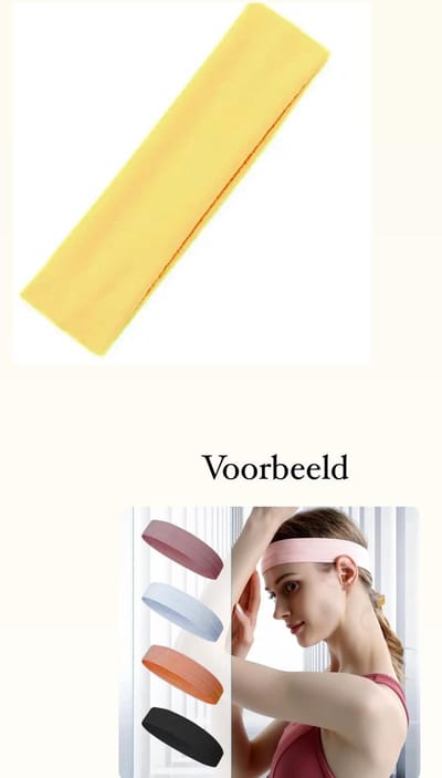 Akyol - Haarband geel - geel haarband - haarband voor sporten - carnaval - Sport haarband - Dames haarband - geel zweetband - gele haarband - geel band - Heren haarband - geel - Meiden haarband - hoofband - Haarverzorging - foute feest - disco
