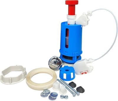Universele Spoelmechanisme Toilet | 3/6 Liter Dubbele Knop | Inbouwset Inclusief Kabel & Chroom | Waterbesparend & Universeel
