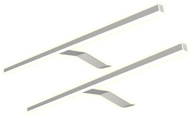 LED kastverlichting opbouwlamp set van 2 warm wit 600mm chroom
