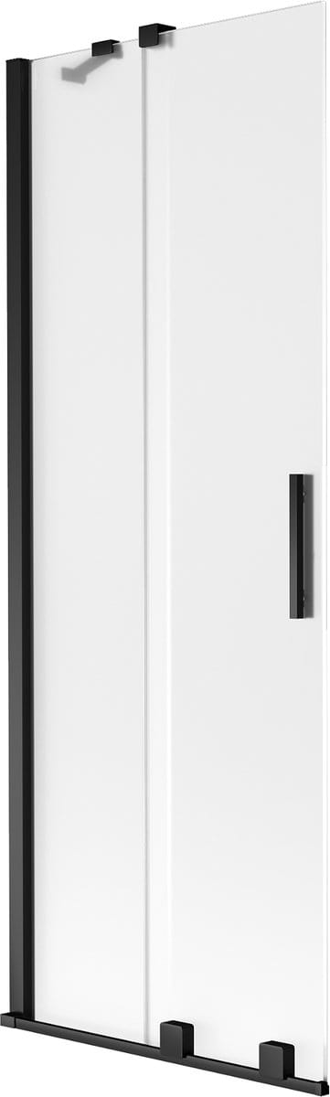 Mexen Velar schuifbare badwand 2-delig 70 x 150 cm, mat, zwart - 896-070-000-31-70
