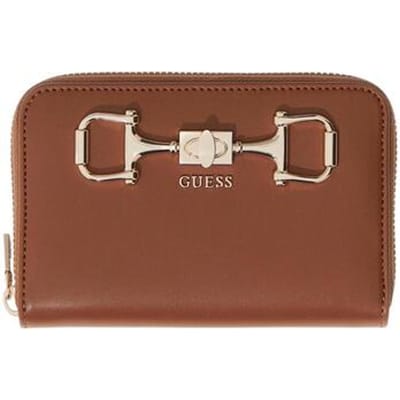 GUESS portemonnee Janie SLG Zip Around Wallet Cognac bruine