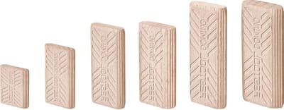 Domino Deuvels - Houten Pluggen - Meubelverbindingen Maken - Geleidingsribben voor Uitlijning - 5x30 mm - Bruin