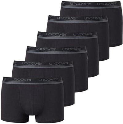 Schiesser Boxershorts Uncover 6-pack zwart