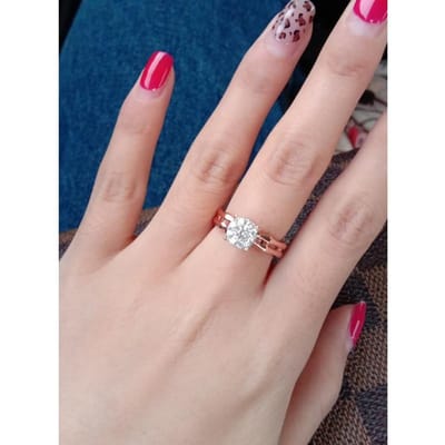 Europese en Amerikaanse Creatieve Bamboe Knoop Ring Karaat Natuurlijke Diamant Steen Ring Verguld 18K Verlovingsring voor Vrouwen No. 10 gray