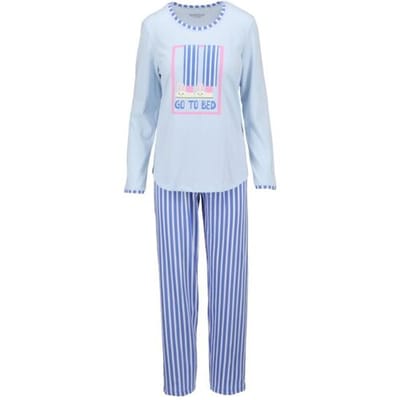 Katoenen dames pyjama blauw Ringella - Blauw - Maat - 36