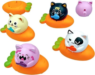 Set van 6 Paasgeschenken met Kittens, Radijs, Veertjes en Voertuigen voor Verjaardag van Meisjes en Kinderen