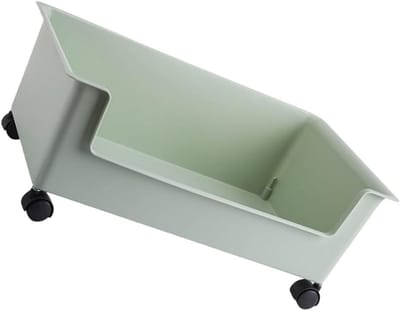 Opbergdoos met Wielen - Mobiele Opberger - Boeken Opslaan - Makkelijk Verplaatsbaar - 39.5 cm - Lichtgroen