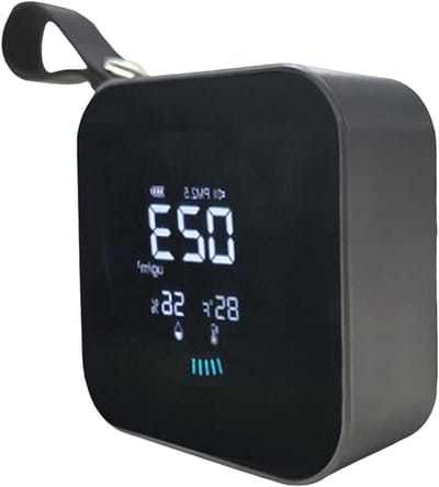 Luchtkwaliteitsmonitor - PM2.5 detector - Binnenmilieu verbeteren - Real-time meting - 113 x 10 x 68 cm - Grijs
