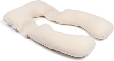 Doomoo Maxxy - XXL Zwangerschapskussen - Premium vezelvulling voor optimale ondersteuning en comfort - Bio katoen - Flowers Sand