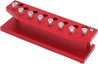 Schroevendraaierhouder - Gereedschapsorganizer Rek - Werkplaats Organiseren - 8 Gaten Ontwerp - 16x9x5 cm - Rood