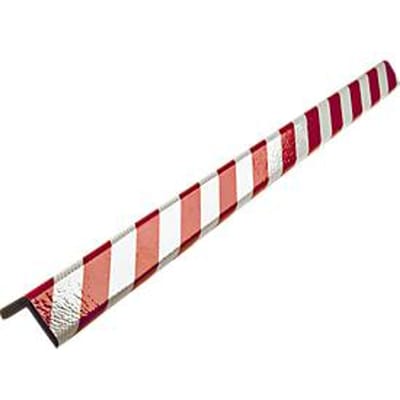 Hoekbeschermprofiel type H +, 1 m/stuk, rood/wit reflecterend