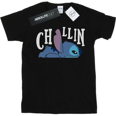 Disney Jongens Lilo en Stitch Chillin T-shirt (Zwart)
