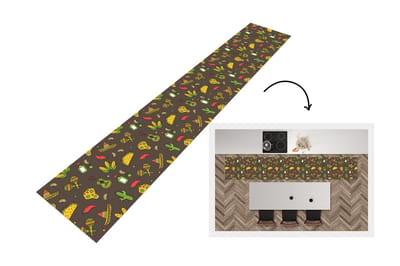 Keukenloper - Loper keuken - Patroon - Mexico - Sombrero - 300x50 cm - Keukenloper vinyl