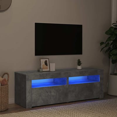 vidaXL - Tv-meubel - met - LED-verlichting - 120x35x40 - cm - betongrijs