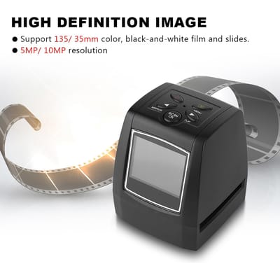 Scanner de films négatifs 35 mm avec écran LCD TFT 2,36 pouces, 5 MP, 10 MP, USB 135, prise en charge du stockage sur carte MMC US Plug