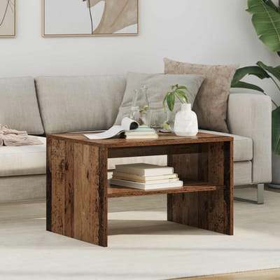 vidaXL - Salontafel - Oudhout - 60 - x - 50 - x - 40 - cm - Bewerkt - hout