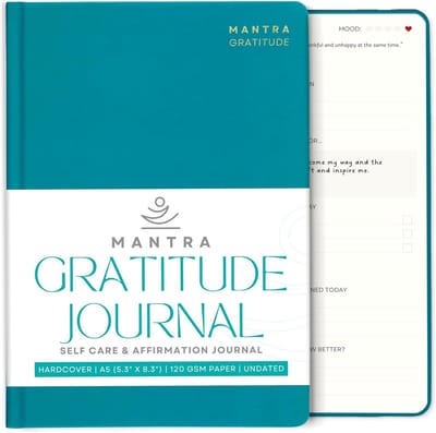 Gratitude Journal voor Mannen en Vrouwen - Premium Undated, Compact A5 Formaat met Duurzame Hardcover