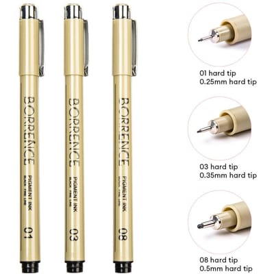 Tip Pigment Liner Micron Inkt Marker Pen voor Manga Tekenen Schetsen Naaldpunt Pen Hook Line Pen Schets Schrijfwaren Set Kunstbenodigdheden beige