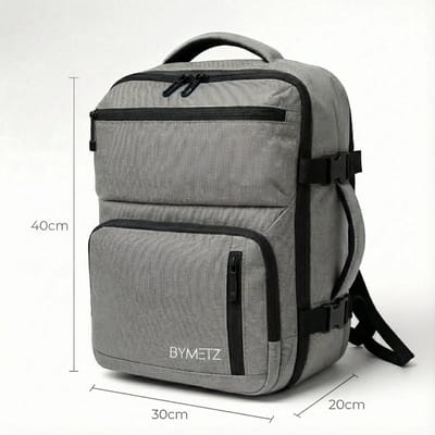 ByMetz 40x30x20 Handbagage Rugzak - Underseater - Laptopvak 15,6 - Grey
