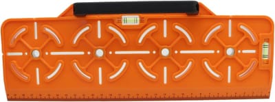 Boorsjabloon - Gipsplaat mal - Stopcontact plaatsen - Met waterpas - 32 x 15 cm - Grijs