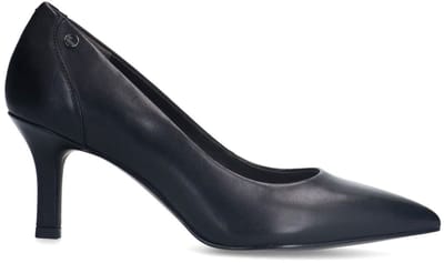 No Stress - Dames - Zwarte leren klassieke pumps - Maat 36