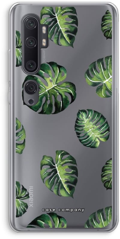 Case Company® - Hoesje geschikt voor Xiaomi Mi Note 10 Pro hoesje - Tropische bladeren - Soft Cover Telefoonhoesje - Bescherming aan alle Kanten en Schermrand