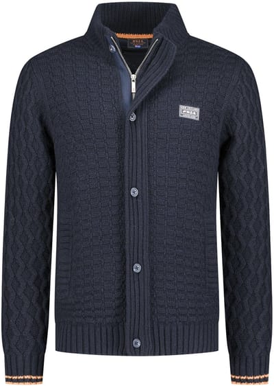 NZA - Blauwe wollen vest met rits