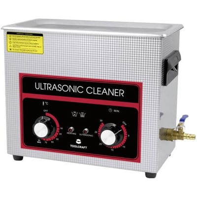 TOOLCRAFT USC-650 Ultrasoonreiniger Sieraden, Werkplaats, Kantoorartikelen 180 W 6.5 l Met verwarming, Met reinigingskorf