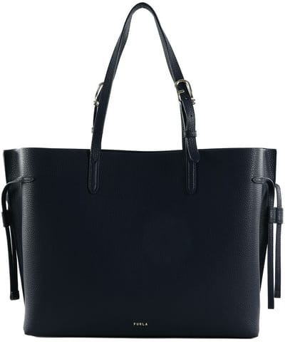 FURLA Leren schoudertas shopper Ava Tote Ink Blue + Ink Blue int donkerblauw