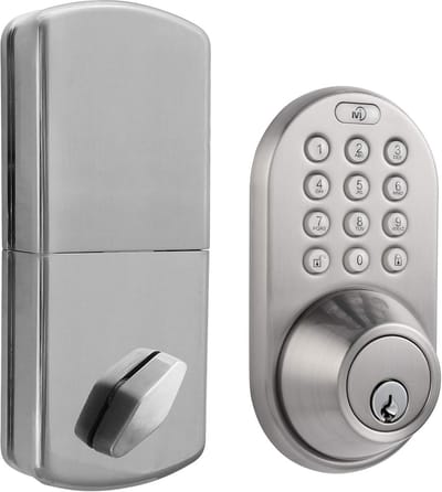 Elektronisch Deurslot - Sleutelloos Slot - Toegang Beveiligen - Touchpad Ingang - Verstelbare Latch - Satijn Nikkel