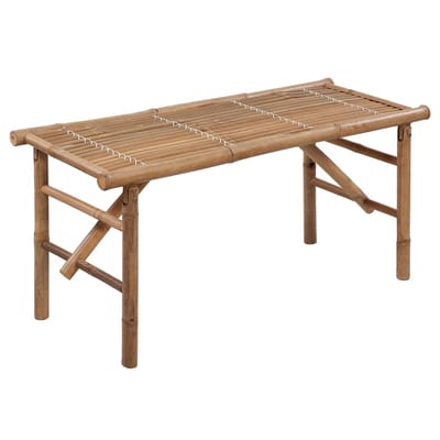vidaXL - Tuinbank - inklapbaar - met - kussen - 118 - cm - bamboe