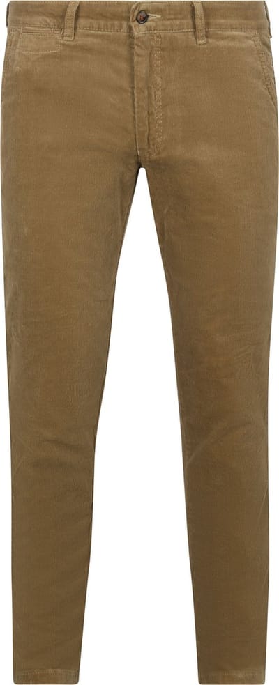 Suitable Chino broek Plato Corduroy Sand - Maat 48 - Heren - Ribstructuur - Volwassen mannen - Mannen broeken
