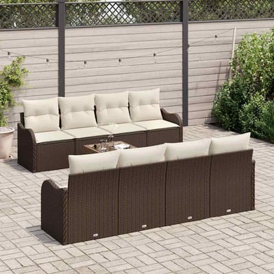 vidaXL - Tuinbank - Set - Bruin - 55 - x - 55 - x - 37 - cm - poly - rattan