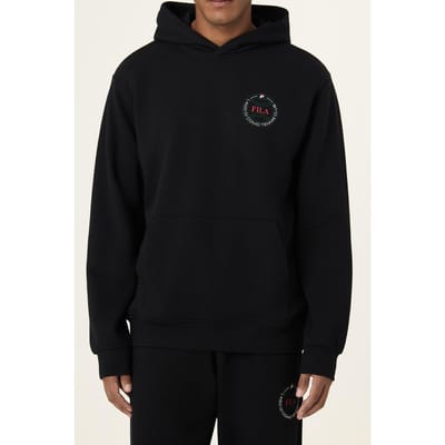FILA Parella Relaxed Graphic Hoodie Black Size: S | Hoodies Outlet | Heren | Zwart