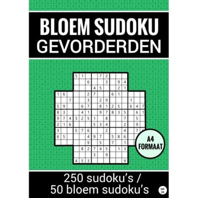 Bloem Sudoku Gevorderden - 250 Sudoku's / 50 Bloem Sudoku's - Nr. 28 - Sudoku Puzzelboeken