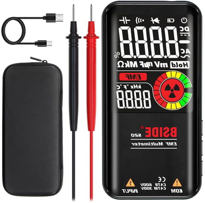 Digitale Multimeter - Spanning Tester - Elektrische Metingen - Automatische Bereik Selectie - 9999 Tellingen - Zwart