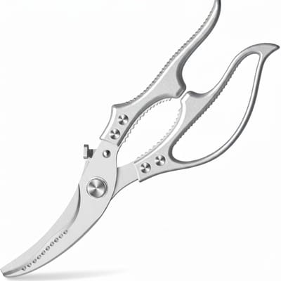 Dailygoods- Keukenschaar Premium - Robuuste gevogelteschaar - Extreem scherpe kippenschaar - Veiligheidssluiting - Roestvrij staal - Ongeëvenaarde snijprestaties - Vogelenschaar