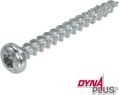 Dynaplus - Unischroef - Torx 20 Cilinderkop - 4x30mm - Verzinkt - Voldraad (200 stuks)
