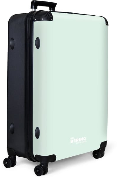 NoBoringSuitcases.com® - Koffer groot - Reiskoffer lichtgewicht - Mint groen - Effen - Rolkoffer met 4 wielen - Grote trolley XL - 98 liter bagage