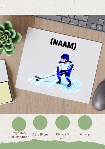 Akyol - ijshockey met eigen naam Muismat - Sport - ijshockeyer - sport - 23 bij 19 cm