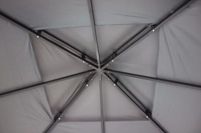 Tuinpaviljoen Europe | 3 x 3 m | PVC gecoat 300 gr/m² | Grizzly Outdoor | Midnight | 100% waterdicht | Zonder zijwanden