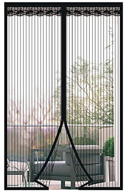 Magnetische Hordeur - Insectenbescherming voor Deur, 100x220 cm, Eenvoudig te Installeren Zonder Boren, Geschikt voor Woonkamer, Balkon en Terras, Zwart